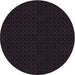 Round Patterned Charcoal Gray Novelty Rug, pat3048