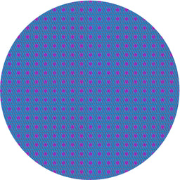 Round Patterned Blue Novelty Rug, pat3050