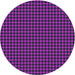 Round Machine Washable Transitional Dark Violet Purple Rug, wshpat3051