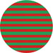 Round Patterned Neon Green Novelty Rug, pat305