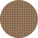Round Patterned Red Novelty Rug, pat3060