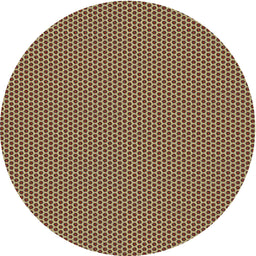 Round Patterned Brownish Green Novelty Rug, pat3061