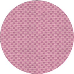Round Patterned Dark Pink Novelty Rug, pat3063