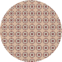 Round Machine Washable Transitional Cherry Red Rug, wshpat3066