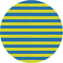 Round Machine Washable Transitional Bright Navy Blue Rug, wshpat306