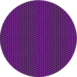 Round Patterned Dark Violet Purple Novelty Rug, pat3072