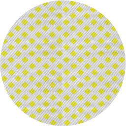 Round Machine Washable Transitional Gold Rug, wshpat307