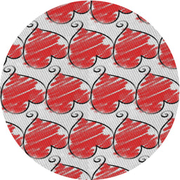 Round Patterned Pale Silver Gray Novelty Rug, pat3104