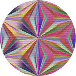 Round Patterned Pink Modern Rug, pat3122