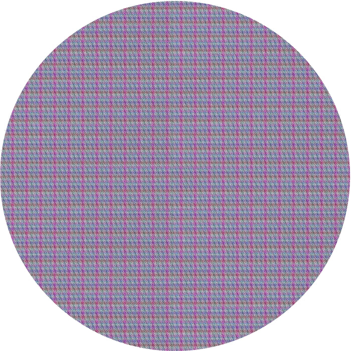 Round Patterned Blue Gray Novelty Rug, pat3125