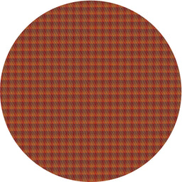 Round Patterned Orange Novelty Rug, pat3126