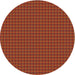 Round Patterned Orange Novelty Rug, pat3126