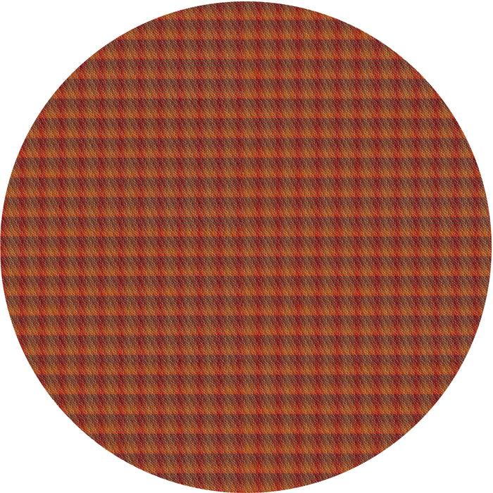 Round Machine Washable Transitional Orange Rug, wshpat3126