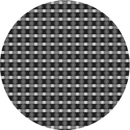 Round Patterned Mid Gray Novelty Rug, pat3128