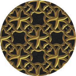 Round Patterned Mid Gray Novelty Rug, pat3138