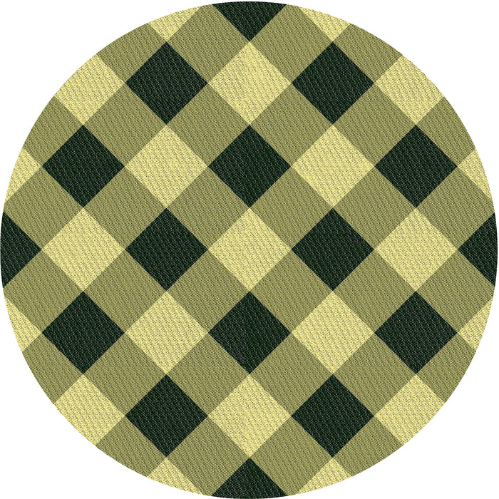 Round Machine Washable Transitional Metallic Gold Rug, wshpat3150