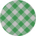 Round Patterned Light Green Novelty Rug, pat3151