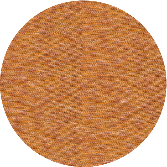 Round Machine Washable Transitional Orange Rug, wshpat3154