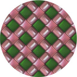 Round Machine Washable Transitional Brown Rug, wshpat3158