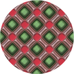 Round Machine Washable Transitional Brown Rug, wshpat3159