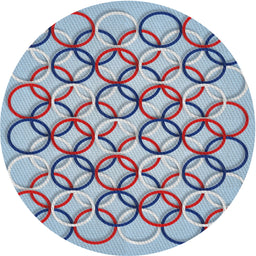 Round Patterned Purple Novelty Rug, pat316