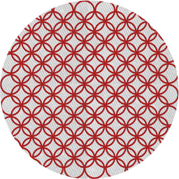 Round Machine Washable Transitional Platinum Gray Rug, wshpat317