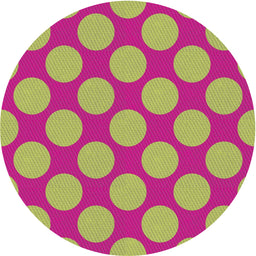 Round Machine Washable Transitional Deep Pink Rug, wshpat3184