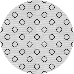 Round Machine Washable Transitional White Smoke Rug, wshpat3194