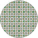 Round Patterned Gray Abstract Machine Washable Rug, wshpat3207