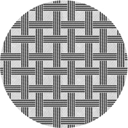 Round Machine Washable Transitional Platinum Gray Rug, wshpat3215