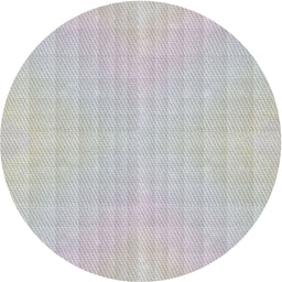 Round Patterned Platinum Gray Novelty Rug, pat3223
