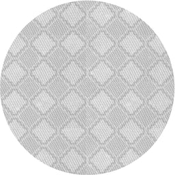 Round Machine Washable Transitional Dark Gray Rug, wshpat3224