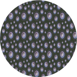 Round Machine Washable Transitional Silver Gray Rug, wshpat3234