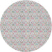 Round Patterned Platinum Gray Novelty Rug, pat3240