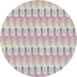 Round Patterned Pink Novelty Rug, pat3246