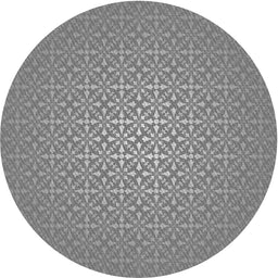 Round Patterned Gray Novelty Rug, pat324
