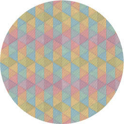 Round Machine Washable Transitional Dark Almond Brown Rug, wshpat325