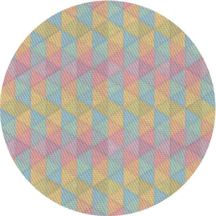 Round Machine Washable Transitional Dark Almond Brown Rug, wshpat325