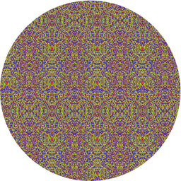 Round Machine Washable Transitional Bright Purple Rug, wshpat3261