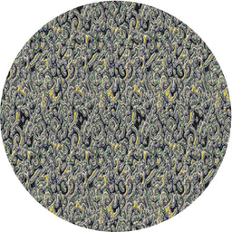 Round Patterned Sage Green Novelty Rug, pat3262