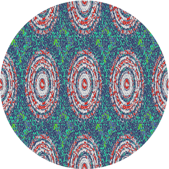 Round Patterned Purple Novelty Rug, pat3268