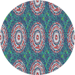 Round Machine Washable Transitional Purple Haze Purple Rug, wshpat3268