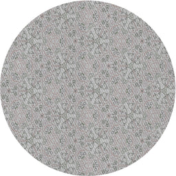 Round Machine Washable Transitional Gray Rug, wshpat3274