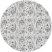 Round Patterned Gray Novelty Rug, pat3276