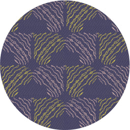 Round Patterned Silver Gray Novelty Rug, pat3280
