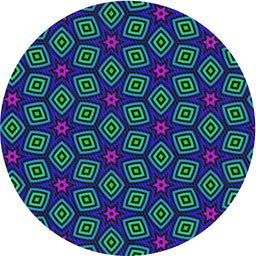 Round Patterned Light Sea Green Novelty Rug, pat3281