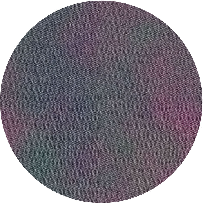 Round Patterned Silver Gray Novelty Rug, pat3296