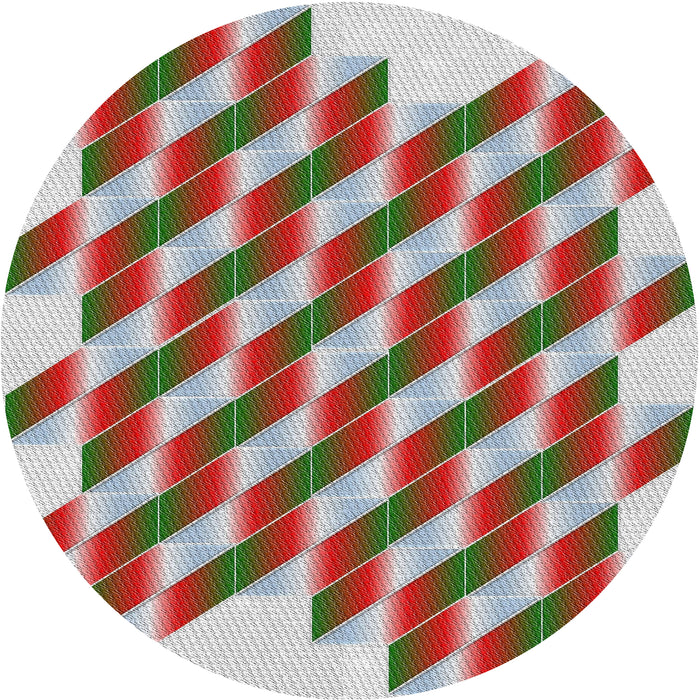 Round Patterned Brown Red Novelty Rug, pat3314