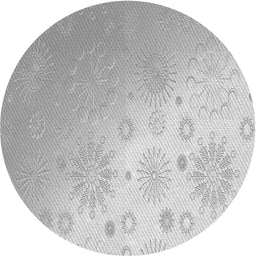 Round Patterned Gray Novelty Rug, pat3326