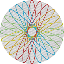 Round Patterned Green Novelty Rug, pat3340